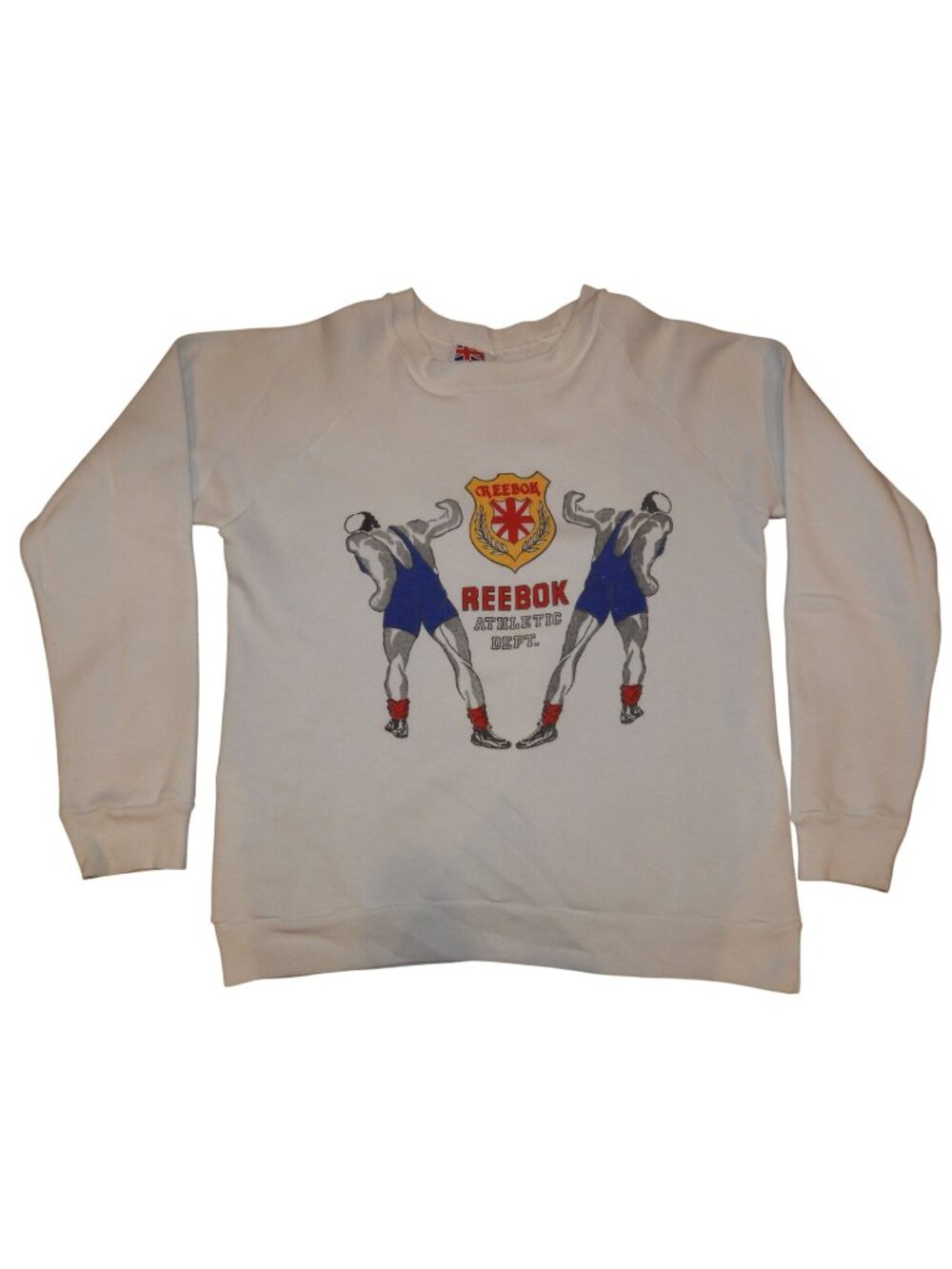 Vintage1980s Reebok Athletic Dept Wrestling Crew Neck Pullover Sweatshirt Medium